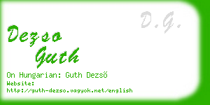 dezso guth business card